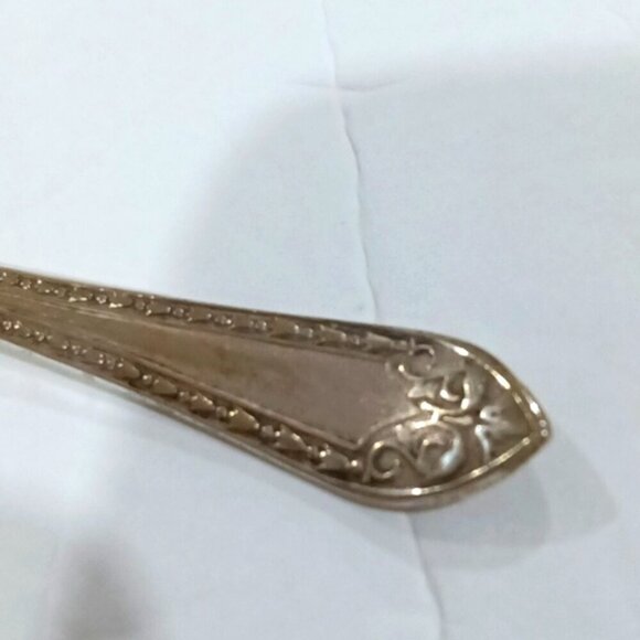 Vintage S & L Deco Dot EPNS Silver Plate Dessert Cake / Pastry Forks Set of 6 - Picture 5 of 5